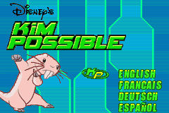 Kim Possible title screen for GameBoy Advance